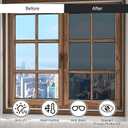 Finnez One Way Privacy Window Film, Reflective Tint, Black, 35.4″ x 157.4″