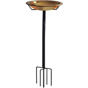 Bird Bath Detachable with Metal Stake Stand, Birdbath Bowl Birdfeeder with 5-Prong Base for Outdoor Garden