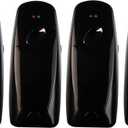 Automatic Air Freshener Spray Dispenser (4-Pack) Wall Mounted or Free Standing, Commercial and Home Use, Multiple Time Scent/Mist Release Settings for Room/Bathroom Sprayer (Black)