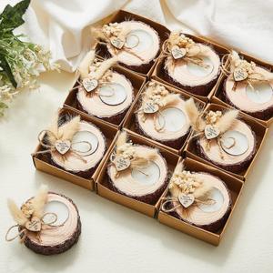 24 Pcs Wedding Candle Holders - Bridal Shower Favors, Rustic Souvenirs for Guest Gifts, Party Decorations