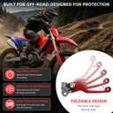 Motorcycle Kickstand Motorcycle Foot Bracket Kick Side Stand Resistant Parking Scooter Kickstand Kickstand Foot Support Plate(Red)