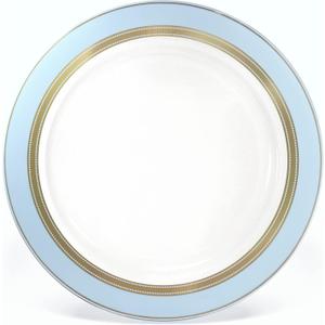 " OCCASIONS " 40 Piece Chargers pack Wedding Party 12'' Disposable Plastic Charger Plates/Chargers (Ritz Blue & Gold)
