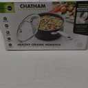 GreenPan Chatham Hard Anodized Healthy Ceramic Nonstick, 3QT Saucepan Pot with Lid, PFAS-Free, Dishwasher Safe, Oven Safe, Gray