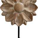 dwellington Flower Towel Hooks Decorative Hooks Hanger for Hanging Clothes, Keys, Towels - Decorative Wall Mount Hook Command Single Rack for Entryway, Bathroom, Kitchen (Natural)