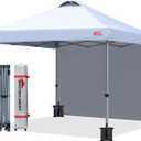 MASTERCANOPY 10x10 Durable Pop Up Canopy Tent with 1 Sidewall, White