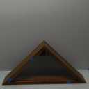 HBCY Creations Flag Display Case for 5' x 9.5' American Veteran Burial Solid Wood Rustic Brown Frame with Glass Front Wall Mount or Standing Display, Box