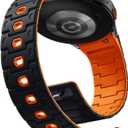 Bandletic Silicone Magnetic Band Compatible with Samsung Galaxy Watch 7 6 5 4 FE 40mm 44mm/Watch 6 4 Classic 43mm 47mm 42mm 46mm/Watch 5 Pro 45mm, 20mm No Gap Soft Sport Strap for Men Women (Black/Orange)