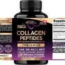 Multi Collagen Peptides 1300mg - Hydrolyzed Types I II III V & X - 240 Caps