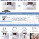 Pack of 2 24x24 Outdoor Pillow Inserts, Water Resistant Throw Pillow Inserts, Cushion Inner Pads for Patio, Furniture, Sofa, Bed, Living Room, Garden Decorative Waterproof Pillow Inserts
