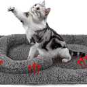 TailTastic Self Warming Cat Bed Mat with U-Shaped Pillow -24"x18" Soft Thickened Thermal Cat Bed, Machine Washable Heat Retention Pad for Indoor Cats