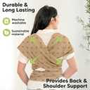 KeaBabies Baby Wrap Carrier - All in 1 Original Baby Carrier Newborn to Toddler Sling, Easy to Wear, Hands Free Bonding, Lightweight, Breathable Infant Wraps (Rainbow)