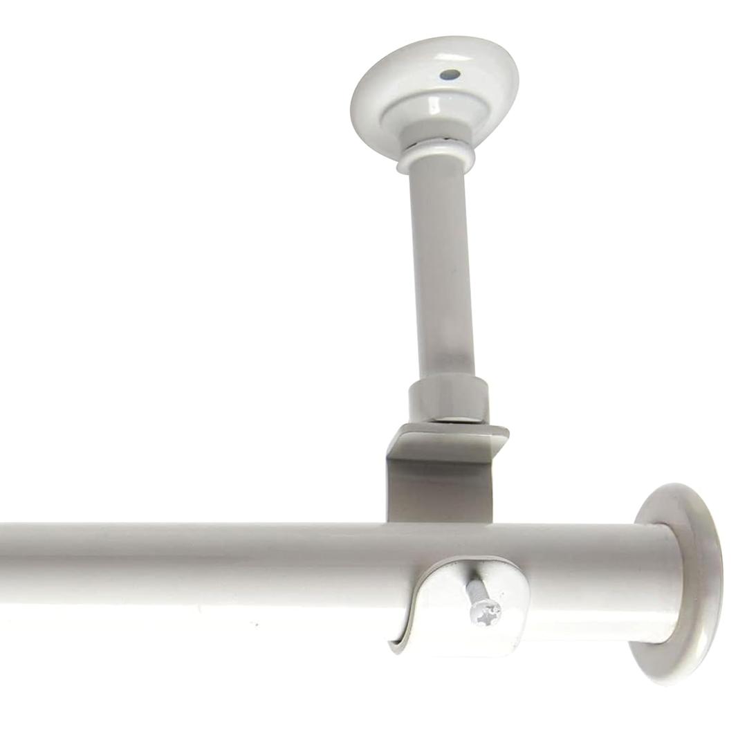 Room/Dividers/Now Adjustable Extra Long Curtain Rod - Ceiling Mounted Curtain Rod - 108-168" Window Bar for Ceiling or Wall - Sturdy and Stylish Solution for Windows and Room Dividers (White)