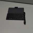 CACOE Wireless Keyboard with Stand, Mini Keyboard for Cell Phone, Ultra-Slim Portable, Foldable, Dual-Channel QWERTY with Stand Holder for Smartphone and More iOS Android Windows, Black