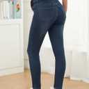 AMPOSH Women's Maternity Skinny Jeans Mid-Rise Stretchy Denim Pants for Pregnancy and Postpartum (L)