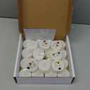 Homemory 24-Pack Flameless LED Tea Lights Candles Battery Operated, 200+Hour Fake Electric Candles TeaLights for Votive, Halloween, Ofrenda, Diya, Wedding Centerpiece Table Decor, Funeral, Christmas (Warm White Light, White Base)