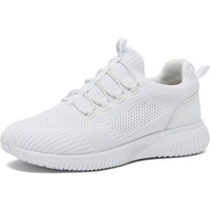 Avia Anchor Mesh Slip On Black Non Slip Shoes for Women, Comfortable Water Resistant Womens Food Service Slip On Sneakers - Black, Navy, White Restaurant Knit Slip Resistant Non Skid Work Shoes Women, 8,5