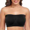 DotVol Women's Underwire Bralette Non Padded Bandeau Tube Top Multiway Bra, Medium