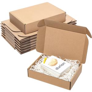 Wowxyz Shipping Boxes 9x6x2" 25 Pack - Brown Corrugated Cardboard Mailing Box for Small Business, Kraft Medium Literature Mailer Packaging Supplies