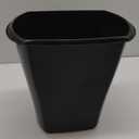 Sterilite 3 Gallon Rectangular Wastebasket, Small Plastic Trash Can for The Bathroom, Bedroom, Dorm Room or Home Office, Black, 6-Pack