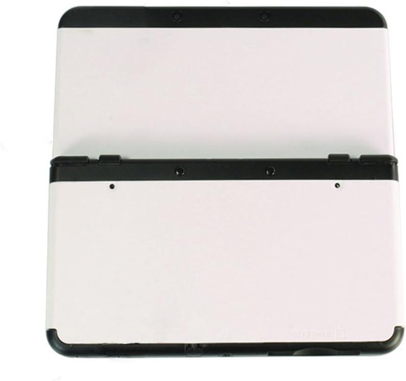 for New 3DS 2015 Version Front Back Faceplate Plates Upper & Back Battery Housing Shell Case Cover (White)
