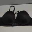 Womens Deep V Wireless Bra No Underwire Seamless Comfort Support Tshirt Push Up Bralette for Everyday/Sleep (Large, Black)