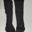 Truform 20-30 mmHg Compression Stockings for Men and Women, Thigh High Length, Dot-Top, Open Toe, Black, Large (Large (1 Pair))