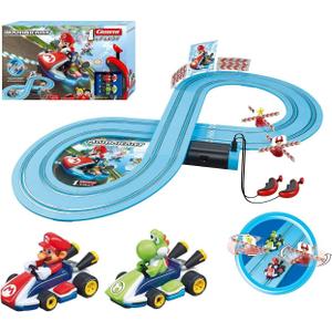 Carrera First Mario Kart - Slot Car Race Track with Spinners - Includes 2 Cars: Mario and Yoshi - Battery-Powered Beginner Toy Racing Set for Kids Ages 3 Years and Up, Medium
