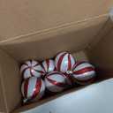 Jutom 7 Pieces Christmas Glitter Ball Ornaments 2.4 Inch Hanging Ornaments Balls for Tree Mini Christmas Xmas Swirl Decorative for Holiday Decor (Red)