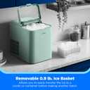 Midea MERI26B1AGN Countertop Bullet-Ice Maker, 8 Ice Bullets Ready in 6 Minutes, 26lbs/24H, Self-Cleaning Function with Ice Scoop and Basket for Home/Office/RV