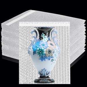 EPHECH 50 Self-Seal Bubble Out Bag Pouches, 4" x 6" Clear Bubble Cushioning Wrap, Double Wall Shockproof Protective Storage for Moving, Shipping, Packing and Storage