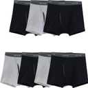 Fruit of the Loom Men's Coolzone Boxer Briefs, Moisture Wicking & Breathable, Assorted Color Multipacks, Large, Short Leg, 7 Pack, Black/Gray