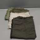 MIULEE Christmas Decorative Couch Pillow Covers Neutral Linen Fringe Throw Pillows Set of 4 Boho Farmhouse Accent Cushions for Bed Sofa Living Room Spring Home Decor 18x18 Inch Beige/Sage Green