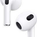 Apple AirPods (3rd Generation) Wireless Ear Buds, Bluetooth Headphones, Personalized Spatial Audio, Sweat and Water Resistant, Lightning Charging Case Included, Up to 30 Hours of Battery Life