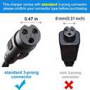Razor 24V Charger for E100, E200, E300, E500, MX350, Dirt Bike, Pocket Mod, Motorcycle, Quad ATV - Replacement for Part# W13112099014