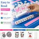 American Mahjong Game Set with Mat and Racks, 166 White Tiles Mahjong Set, 80x80cm Mat, 4 All-in-One Rack/Pushers, Numbered Chips, Carrying Bag & Accessories for Travel and Family Game Night