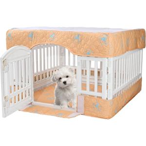 PJYuCien Dog Playpen Bottom Pad and Cover Fits for 36 Inch 4 Panels Exercise Pet Pen, Orange