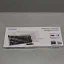 Wireless Keyboard and Mouse Ultra Slim Combo, TopMate 2.4G Silent Compact USB 2400DPI Mouse and Scissor Switch Keyboard Set with Cover, Batteries Included, for PC/Laptop/Windows/Mac - Gold White