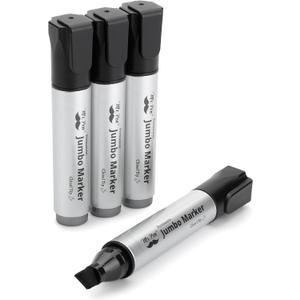 Mr. Pen- Jumbo Permanent Markers, 4 Pack, Chisel Tip, Black, Thick, Large, Wide Tip