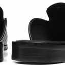 ELANROMAN Men's Backless Loafers Black Genuine Leather Mules Slippers Slip on Shoes (8)