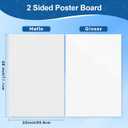 30Pcs VinTS 22x28 White Poster Board, 2 Side Glossy & Matte Thickness Poster Board Bulk for Vision, Science Fair, School Arts (Pack of 30), 36" x 48"