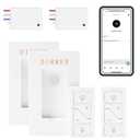 Humpptom Wireless Dimmer Light Switch and Receiver Compatible With Alexa - Smart Wall Switch for Ceiling Lights, Fans, Lamps
