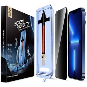 MAGIC JOHN 2 Pack for iPhone 13 Pro Max/iPhone 14 Plus 6.7 inch Privacy Glass Screen Protector, Auto Dust-Elimination Installation, Bubble Free, Easy Installation