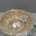 2 Pack Fruit Basket, Natural Handwoven Bamboo Made Vegetables Bread Basket, Reusable Light-weight Kitchen Storage Basket,9.4 x 2.8inches