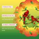 Cardinal Wind Spinners Metal Cardinal Gifts for Women, Mom, Grandma,12inch Hanging Wind Spinner for Outdoor&Indoor Decor Wind Kinetic Christmas Mother Ornament for Yard Garden Decoration