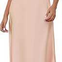 Silk Nightgown for Women Long Satin Slip Dress Nightdress Silky Chemise Nightie Soft V Neck Nightwear Size S