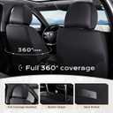 Coverado Car Seat Covers Full Set, Seat Covers for Cars, Front Seat Covers and Back Seat Cover Waterproof Leather Automotive Seat Cover, Universal Car Interior Protectors Cushion for Most Cars