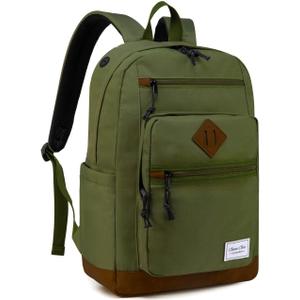 Chase Chic School Backpack for Men Women,Water Resistant Bookbag/Schoolbag/Daypack for Teen Boys Girls High School,College,Work,Travel Green