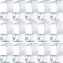 Boao 50 Pcs Transparent Clear Table Skirting Clips Model Plastic Tablecloth Clips Holder Clamps with Hook Loop for Tablecover Wedding Indoor Outdoor Party Dining Home 1 3/5 to 1 4/5 Inches