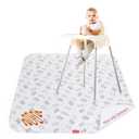 Splat Mat by Mealtime Under High Chair - Baby Feeding Set, Anti-Slip Portable Picnic Mat for Baby Art/Crafts/Playtime, Machine Washable and Waterproof, 46x42 (42x46-inch, White Elephant)