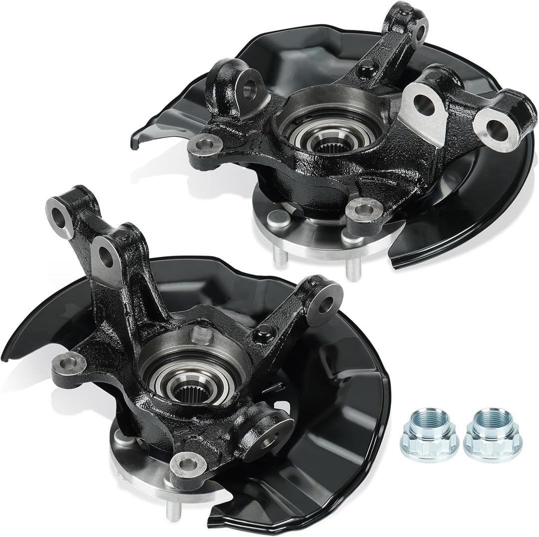 Pair of Front Steering Knuckle & Wheel Bearing Hub Assembly Compatible with Toyota Corolla 2009-2013 1.8L 2.4L, Matrix 2009-2013 1.8L, Replace for 698380 698381, Driver Side and Passenger Side